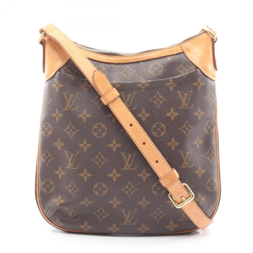 Louis Vuitton Odeon Shoulder Bag Canvas Leather Monogram Brown